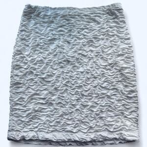 Retro white Audrey Body Con Mini Skirt zipper textured size 7 Women's